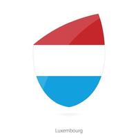 bandera de luxemburgo al estilo del icono del rugby. vector