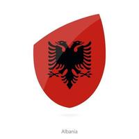 Flag of Albania. Albanian Rugby flag. vector