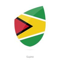 Flag of Guyana in the style of Rugby icon. vector