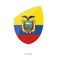 bandera de ecuador al estilo del ícono del rugby. vector