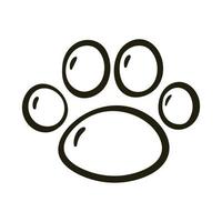Vector outline icon of animal paw print.