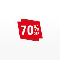 70 discount, Sales Vector badges for Labels, , Stickers, Banners, Tags, Web Stickers, New offer. Discount origami sign banner.