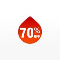 70 discount, Sales Vector badges for Labels, , Stickers, Banners, Tags, Web Stickers, New offer. Discount origami sign banner.