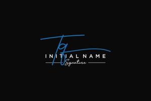Initial TQ signature logo template vector. Hand drawn Calligraphy lettering Vector illustration.