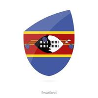 Flag of Swaziland in the style of Rugby icon. vector