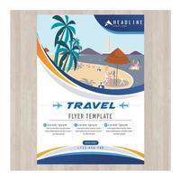 Modern company tours travel flyer design. Summer Holiday Tourism Brochure Template.