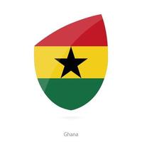 bandera de ghana. bandera de rugby de ghana. vector