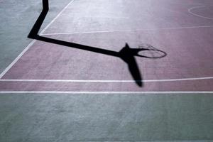 shadows on the street basket court photo