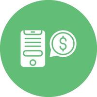 Complex Sales Glyph Circle Background Icon vector