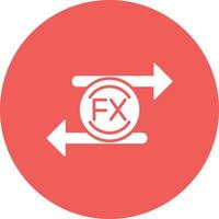 icono de fondo de círculo de glifo de forex vector