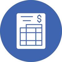 Income Statement Glyph Circle Background Icon vector