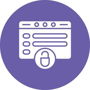 Open Source Glyph Circle Background Icon vector