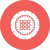 Granular Targeting Glyph Circle Background Icon vector