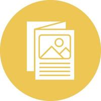 Flyer Glyph Circle Background Icon vector