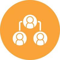 Delegating Task Glyph Circle Background Icon vector