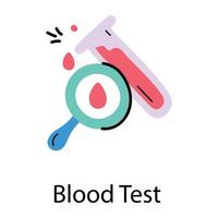 Trendy Blood Test vector