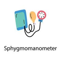 Trendy Sphygmomanometer Concepts vector