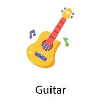 conceptos de guitarra de moda vector