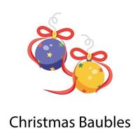 Trendy Christmas Baubles vector