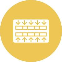 Sequence Alignment Glyph Circle Background Icon vector
