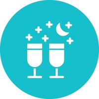 Nightlife Glyph Circle Background Icon vector