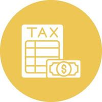 Tax Advice Glyph Circle Background Icon vector