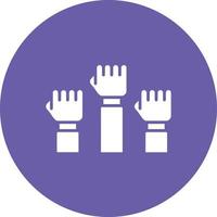 Protest Glyph Circle Background Icon vector