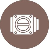 Throttle Plate Glyph Circle Background Icon vector