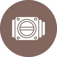 Throttle Plate Glyph Circle Background Icon vector