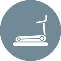 Treadmill Glyph Circle Background Icon vector