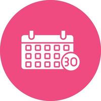 icono de fondo de círculo de glifo de desafío de 30 días vector