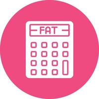 Body Fat Calculator Glyph Circle Background Icon vector
