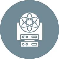 Data Scientist Glyph Circle Background Icon vector