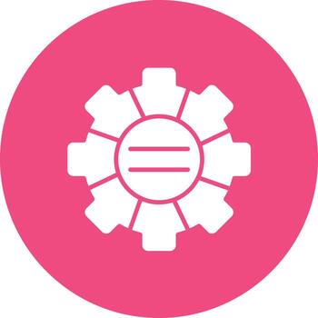 icono de fondo de círculo de glifo de proceso segmentado vector