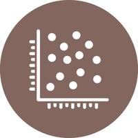 Scatter Plot Glyph Circle Background Icon vector