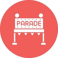 Parade Glyph Circle Background Icon vector