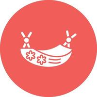 Hammock Glyph Circle Background Icon vector