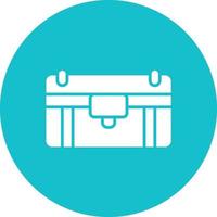 Trunk Glyph Circle Background Icon vector