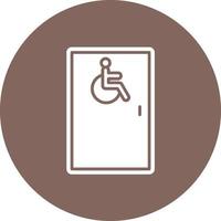 Wheelchair Accessible Glyph Circle Background Icon vector