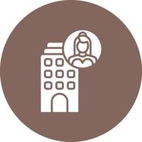 Modeling Agency Glyph Circle Background Icon vector