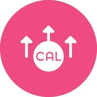 Calorie Intake Glyph Circle Background Icon vector
