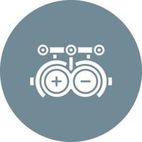 Optometry Glyph Circle Background Icon vector