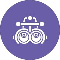 Phoropter Glyph Circle Background Icon vector