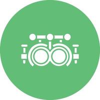 Trial Frame Glyph Circle Background Icon vector