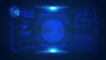 Blue Modern HUD Technology Screen Background vector