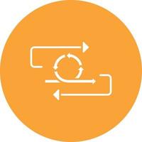 Responding To Change Glyph Circle Background Icon vector