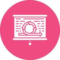 Scrum Task Board Glyph Circle Background Icon vector
