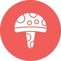 Mushroom Glyph Circle Background Icon vector