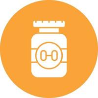 Dieting Pills Glyph Circle Background Icon vector