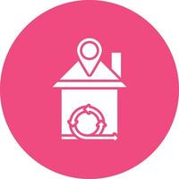 Remote Agile Work Glyph Circle Background Icon vector